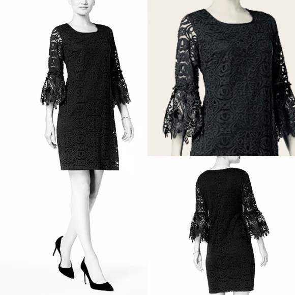 ALFANI Little Black Dress lace gorgeous bell sleeve
Size 2P 2 Petite - Picture 5 of 6